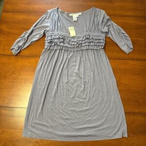 Max Studio Gray Mid Sleeve Dress